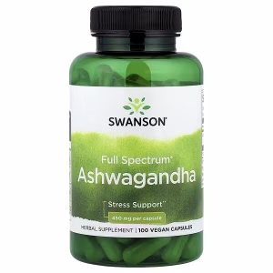 Swanson, Full Spectrum® Ashwagandha, 100 Vegan Capsules (450 mg per Capsule)