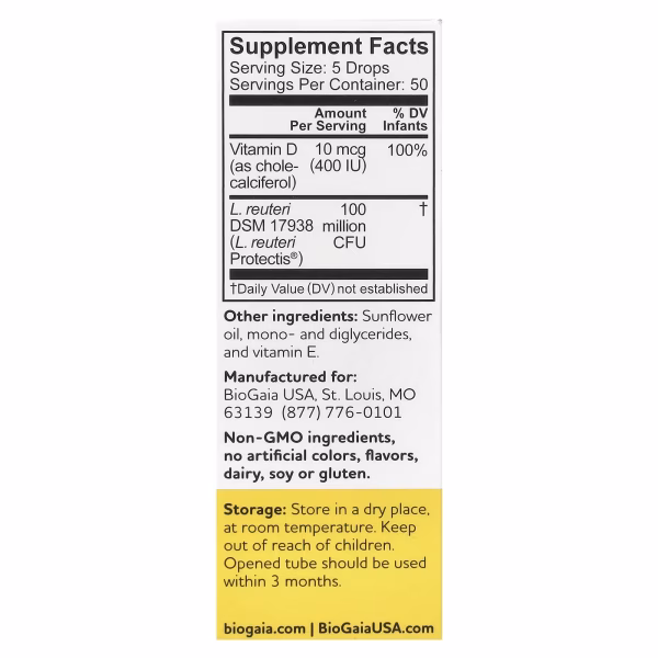BioGaia, Protectis Baby, Probiotic Drops with Vitamin D3, 0.34 fl oz (10 ml) - Image 2