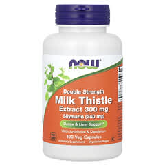 NOW Foods, Milk Thistle Extract, Double Strength, 300 mg, 100 Veg Capsules - Image 8