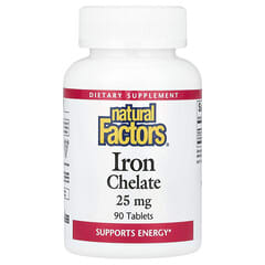 Natural Factors, Iron Chelate, 25 mg, 90 Tablets
