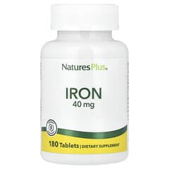 NaturesPlus, Iron, 40 mg, 180 Tablets (20 mg per Tablet)