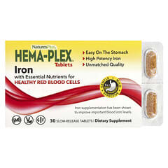 NaturesPlus, Hema-Plex, Iron, 30 Slow-Release Tablets