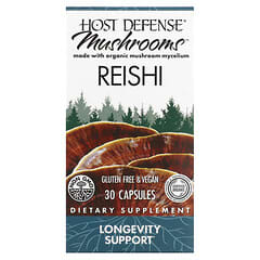 Host Defense, Mushrooms, Reishi, 1 g, 30 Capsules