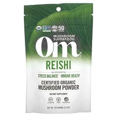 Om Mushrooms, Reishi, Certified Organic Mushroom Powder, 3.5 oz (100 g) - Image 3