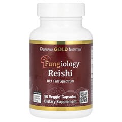California Gold Nutrition, Reishi (Ganoderma lucidum), Full Spectrum, Certified Organic, 600 mg , 90 Veggie Capsules
